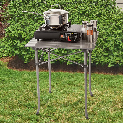 Cuisinart Mesa Plegable Exterior 51 cm Portátil Camping | Mesa fácil de transportar y de montar,Superficie de 20 x 20 tiene el tamaño perfecto para parrillas y calentadores portátiles