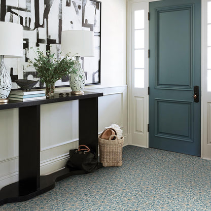 FloorPops FP2477 Fontaine - Azulejos de piso para despegar y pegar, color azul