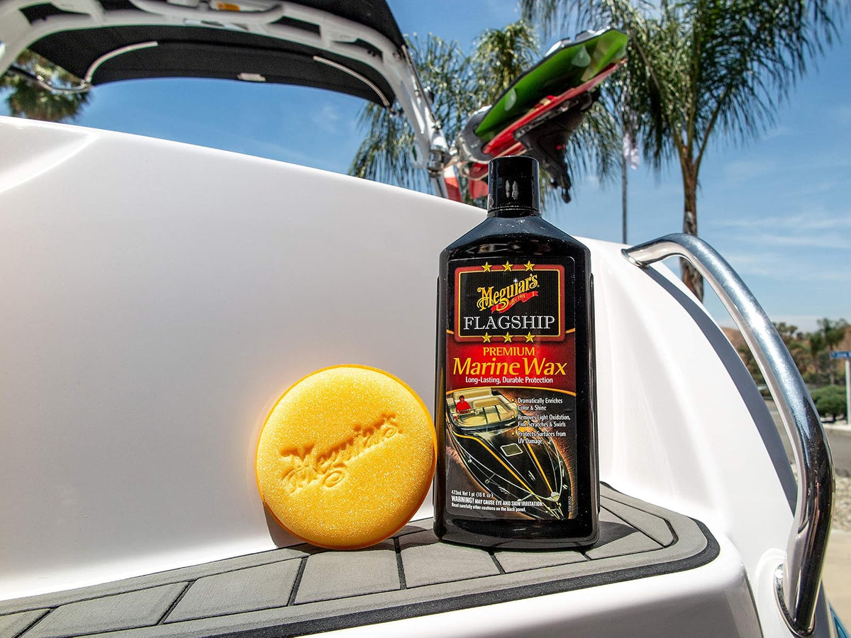Meguiar's Cera Premium Marina Flagship M6316, Sintética para RV y Barcos, 473 ml