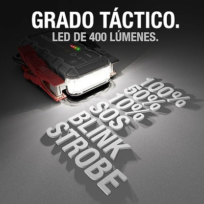 NOCO Boost GB70: Arrancador de batería de Auto 2000A – Booster de Litio portátil 12V, Power Bank y Cables para Pasar Corriente – para Motores de Gasolina hasta 8.0L y diésel hasta 6.0L
