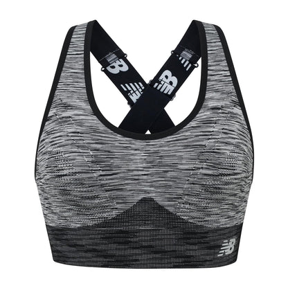 New Balance Brasier Deportivo Alto Impacto sin Costuras - CH - Negro -