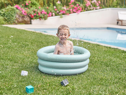 Babymoov Bañera Hinchable Evolutiva para Bebé, Tina Portátil para Recién Nacidos y Niños Pequeños, Soporte Plegable de Baño y Viaje, Práctico para Uso Diario, Aqua Dots