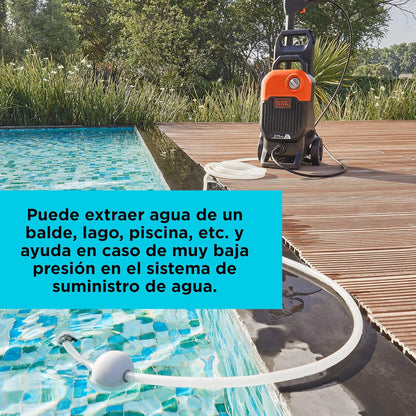 BLACK+DECKER Hidrolavadora de Alta Presión, 1700W, 1810PSI, BEPW1800T