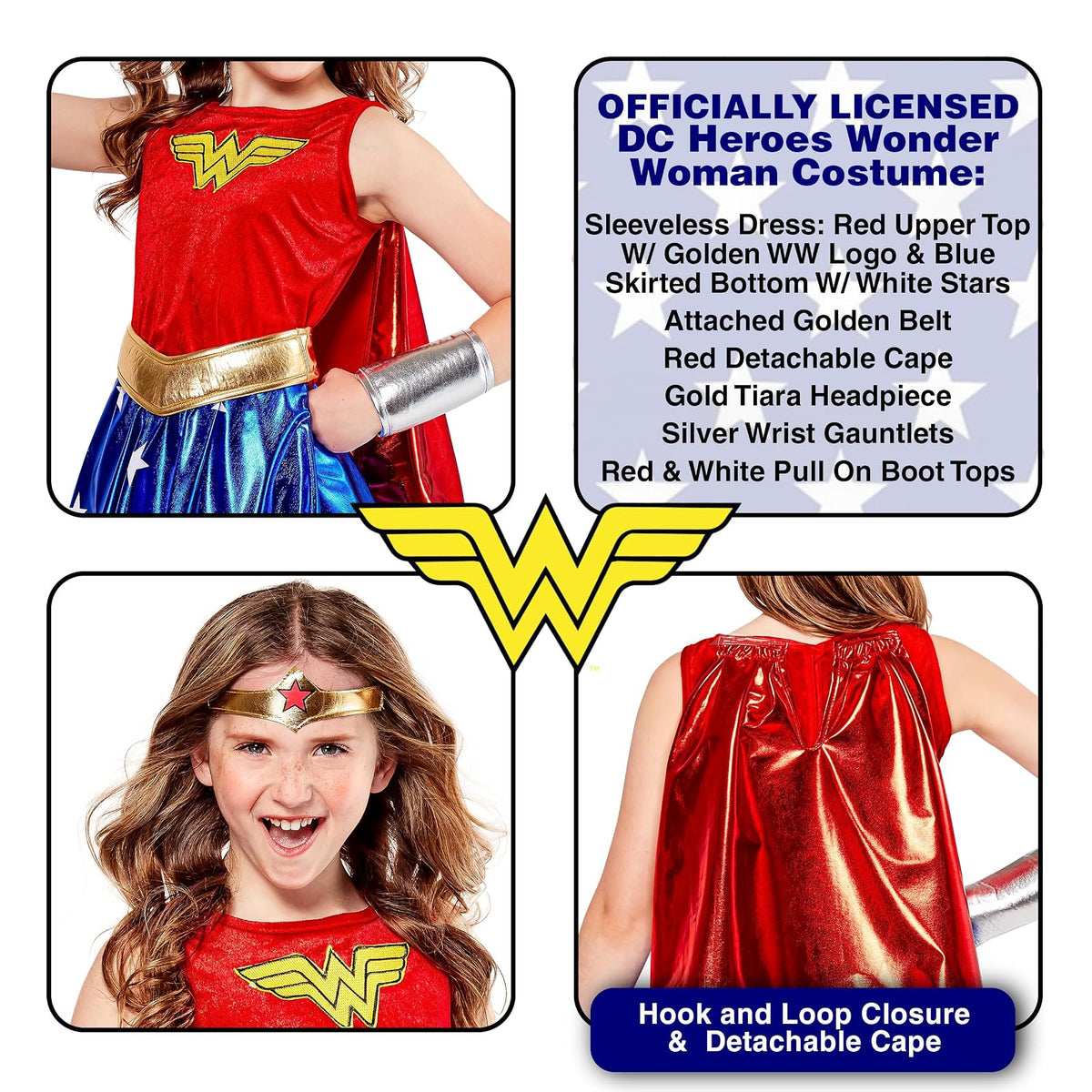 DC Comics: Disfraz de mujer maravilla para niños por Rubies, talla M