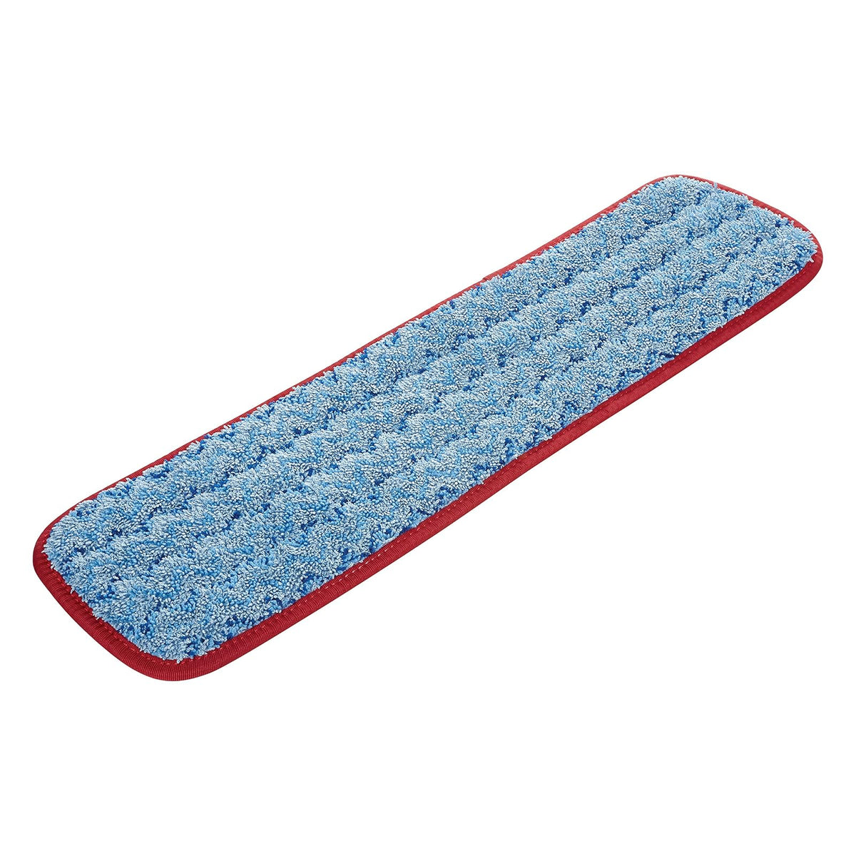 Rubbermaid Commercial Products HYGEN - Almohadilla para la cabeza de la trapeador húmeda de microfibra, 18 pulgadas, color rojo, para limpieza profesional y limpieza de suelos industriales de alta