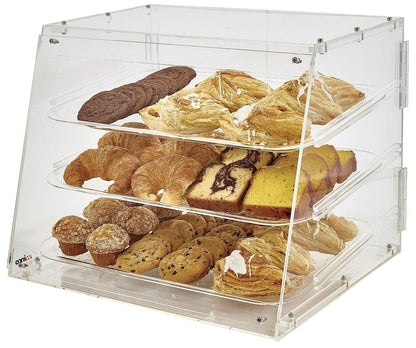 Winco ADC-3 - Vitrina de 3 pisos para exhibición de pastelería, acrílico