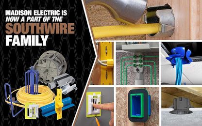 Southwire - Caja eléctrica para ventilador de techo, lámpara, ventilador de techo de 50 libras y soporte de lámpara de 75 libras, profundidad ajustable, gris, MSBFAN