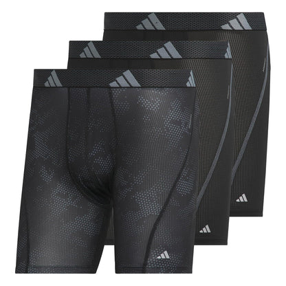 Adidas - Calzoncillos Calzones de Malla atlética para Hombre, Paquete de 3, Absorbe la Humedad, Comodidad Deportiva - CH - Drift Onix-black - Black - Black