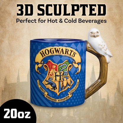 Silver Buffalo Harry Potter Hogwarts House - Taza de cerámica con mango en forma, 597 ml, color azul