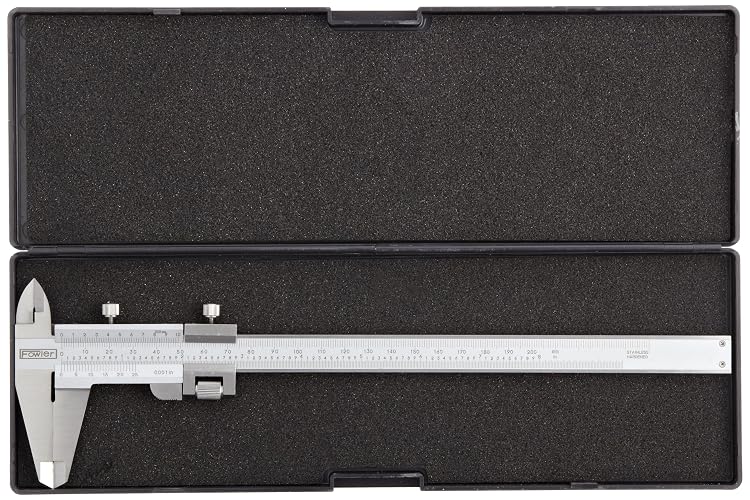 Fowler 52-058-008-0, calibrador Vernier con rango de medición de 0-8 pulgadas/200 mm