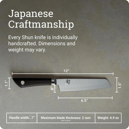 Shun Sora - Cuchillo de cocina japonés hecho a mano, borde de acero VG10 y hoja de acero inoxidable 420J, mango equilibrado, precisión y nitidez para chefs profesionales y caseros