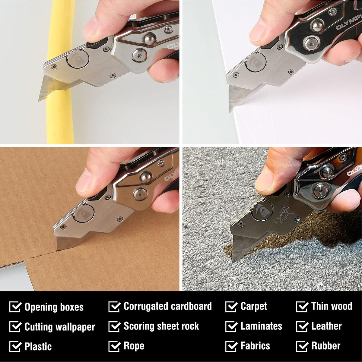 Olympia Tools 33-125 Turbofold Cuchillo utilitario de acero inoxidable