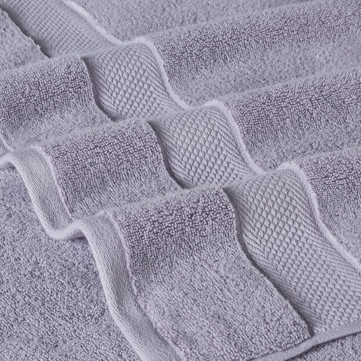 Modern Threads - Juego de Toallas de Secado rápido de 6 Piezas, Felpa y Ultra Absorbente para una Experiencia Similar al SPA, Color Lila