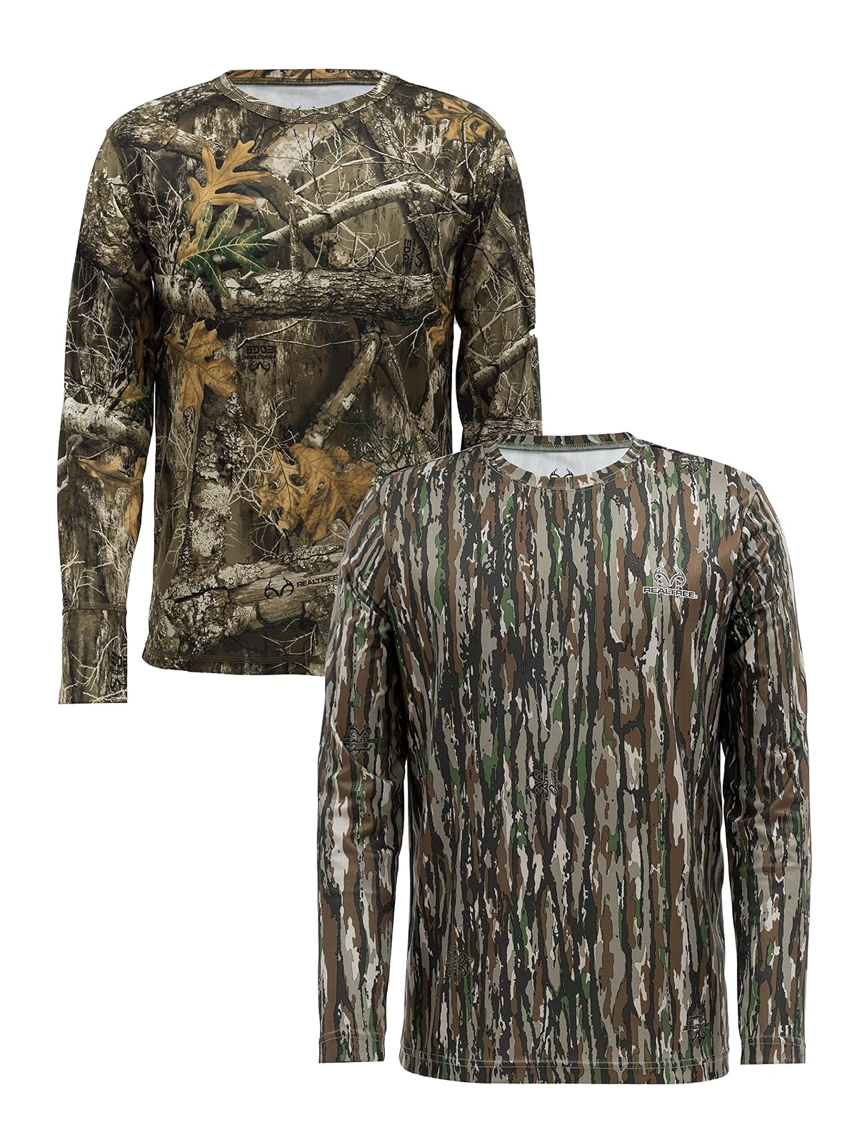 Realtree 2 Pack Long Sleeve Performance Tees Camiseta Hombre - M - Realtree Edge - Original