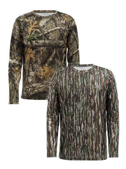 Realtree 2 Pack Long Sleeve Performance Tees Camiseta Hombre - M - Realtree Edge - Original