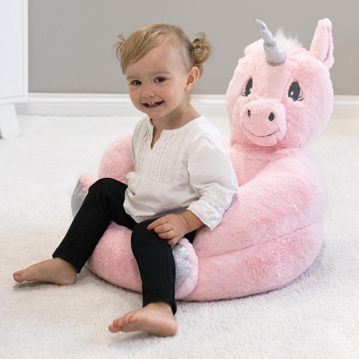 Trend Lab Silla de Peluche para niños con diseño de Unicornio Rosa