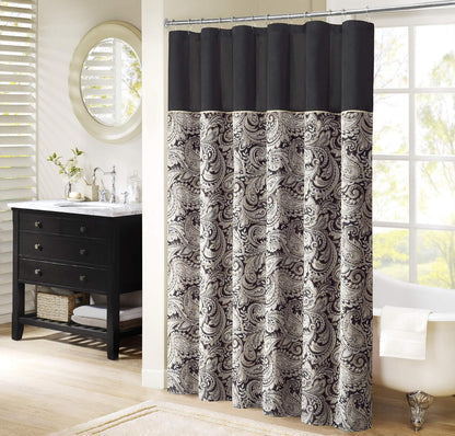 Madison Park MP70-845 Shower Curtain, Black