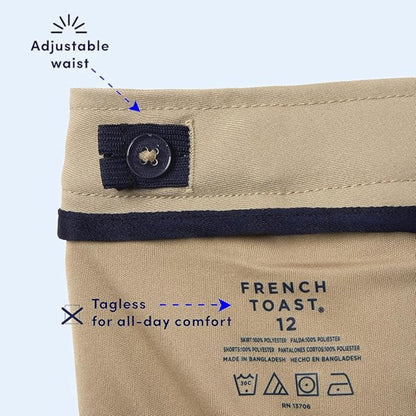 French Toast Girls' Two-Tab Pleated Scooter Skirt