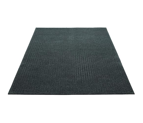 Guardian EcoGuard Indoor Wiper Floor Mat, Recycled Plastic and Rubber, 4' x 6', Green