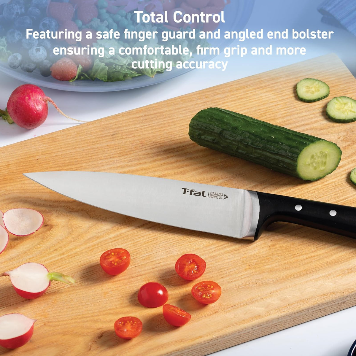 T-fal Cuchillo Santoku Acero Inox. T-Fal Ice Force, K2820664
