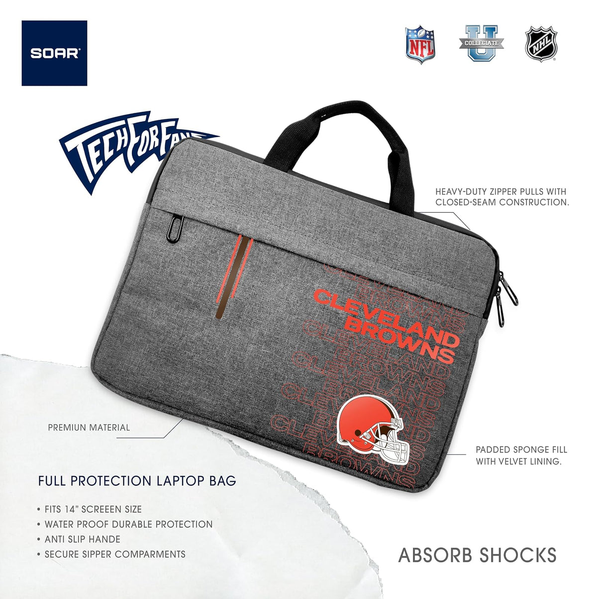SOAR NFL - Funda para portátil de 13 Pulgadas, Dallas Cowboys