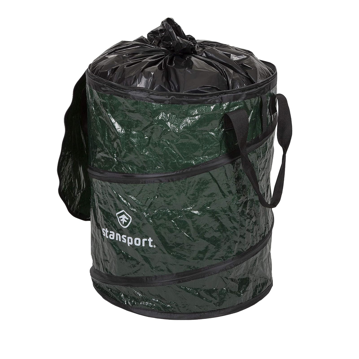 Stansport Collapsible Campsite Carry-All Trash Can, Green