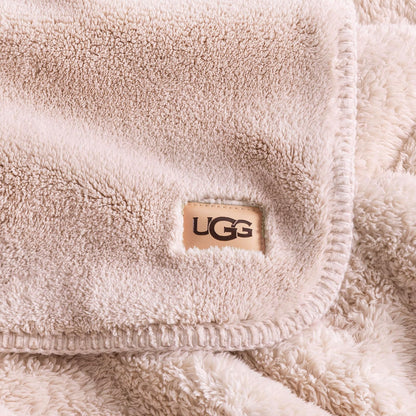 UGG Whitecap - Manta de Felpa de Forro Polar, Ligera, Suave, acogedora para sofá, decoración del hogar de Lujo para Sala de Estar, Lavable a máquina, Mantas de Franela hipoalergénicas, 50 x 70