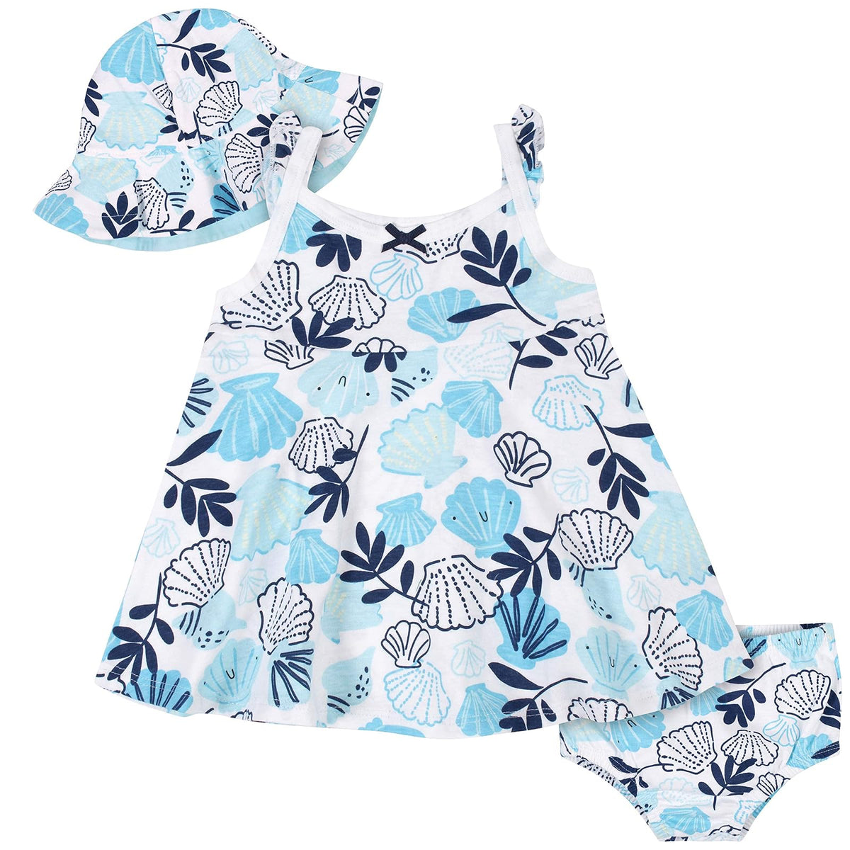 Gerber Conjunto de 3 Piezas para niña - 3 Años - Azul (Shells)
