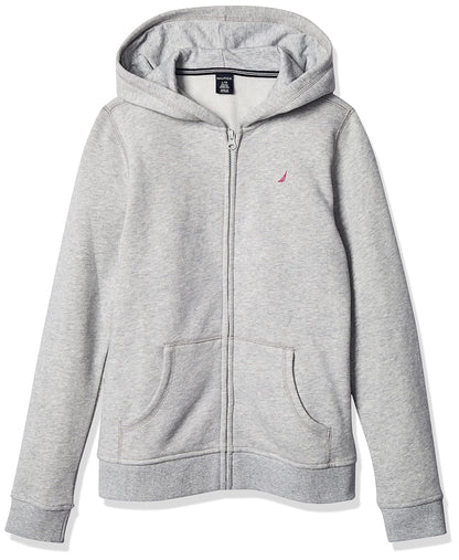 Sudadera con Capucha de Forro Polar para Niña - Nautica - Gris Caliente - 4