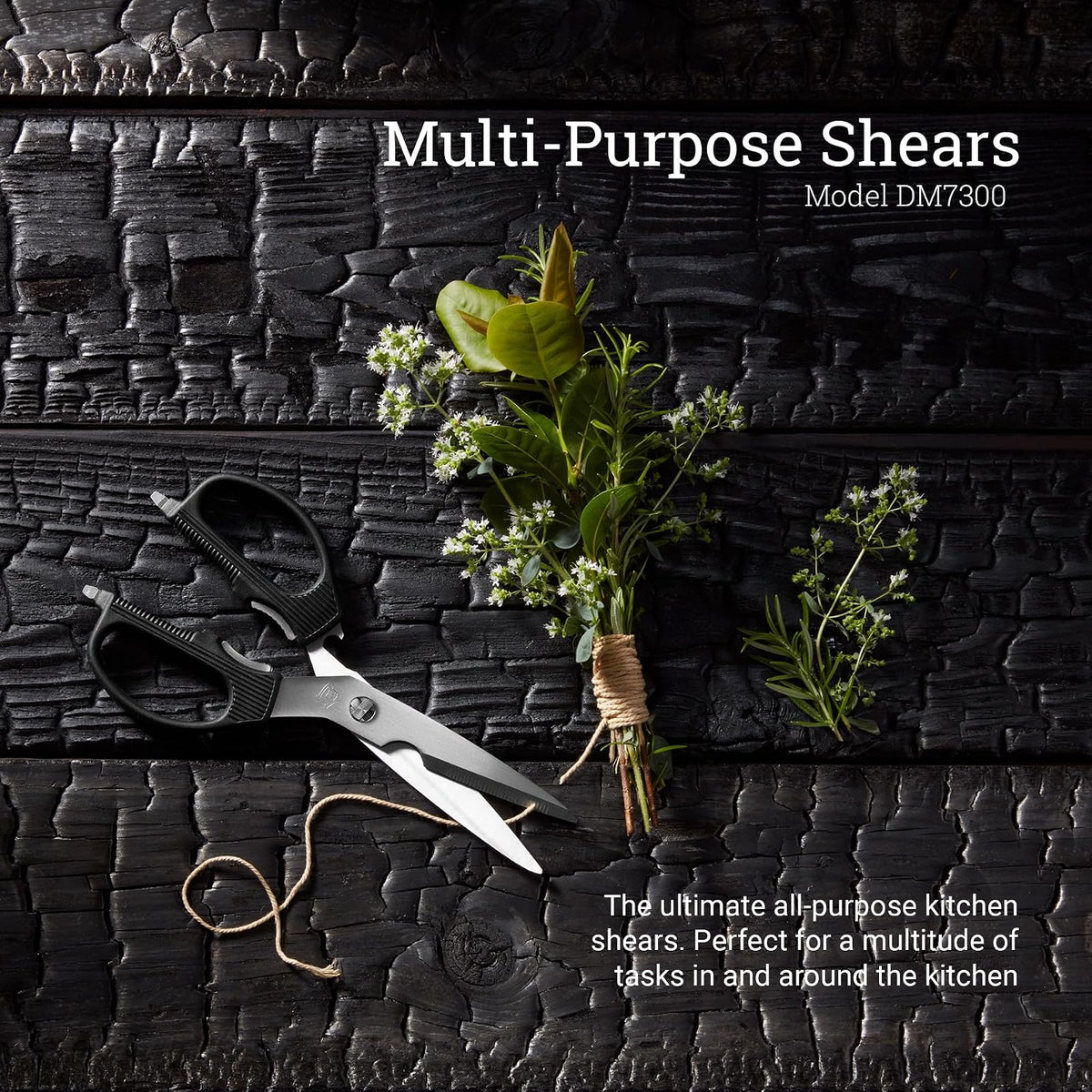 Shun DM7300 Multi-Purpose Shears, Black/Silver