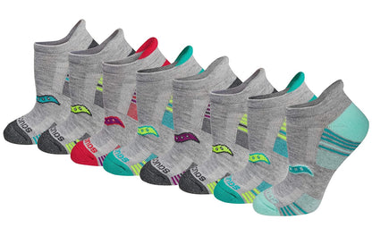 Saucony Calcetines Deportivos Heel Tab para Mujer - G - Gris surtido (8 pares)