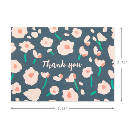Hallmark - Surtido de tarjetas de agradecimiento, flores pintadas (48 tarjetas con sobres para baby shower, despedidas de soltera, bodas, todas las ocasiones)