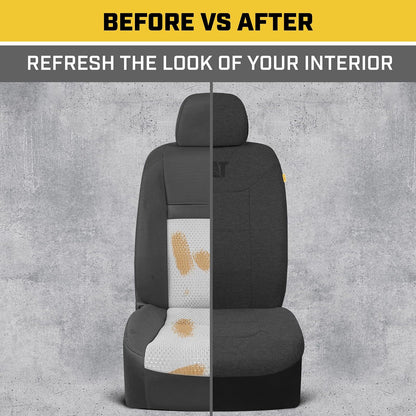 Cat CozyBlend Fundas de Asiento de Jersey, Gris Carbón, Juego Delantero de 2 Piezas CASC2054