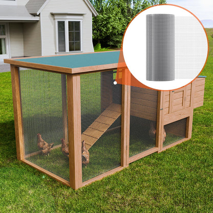 VEVOR Malla de Alambre Soldada 610mm x 30,48m Rollo de Malla de Alambre Galvanizado en Caliente 12,7x12,7 mm Valla de Alambre de Gallinero Calibre 19 para Jaulas de Conejos, Jardín, Roedores Pequeños