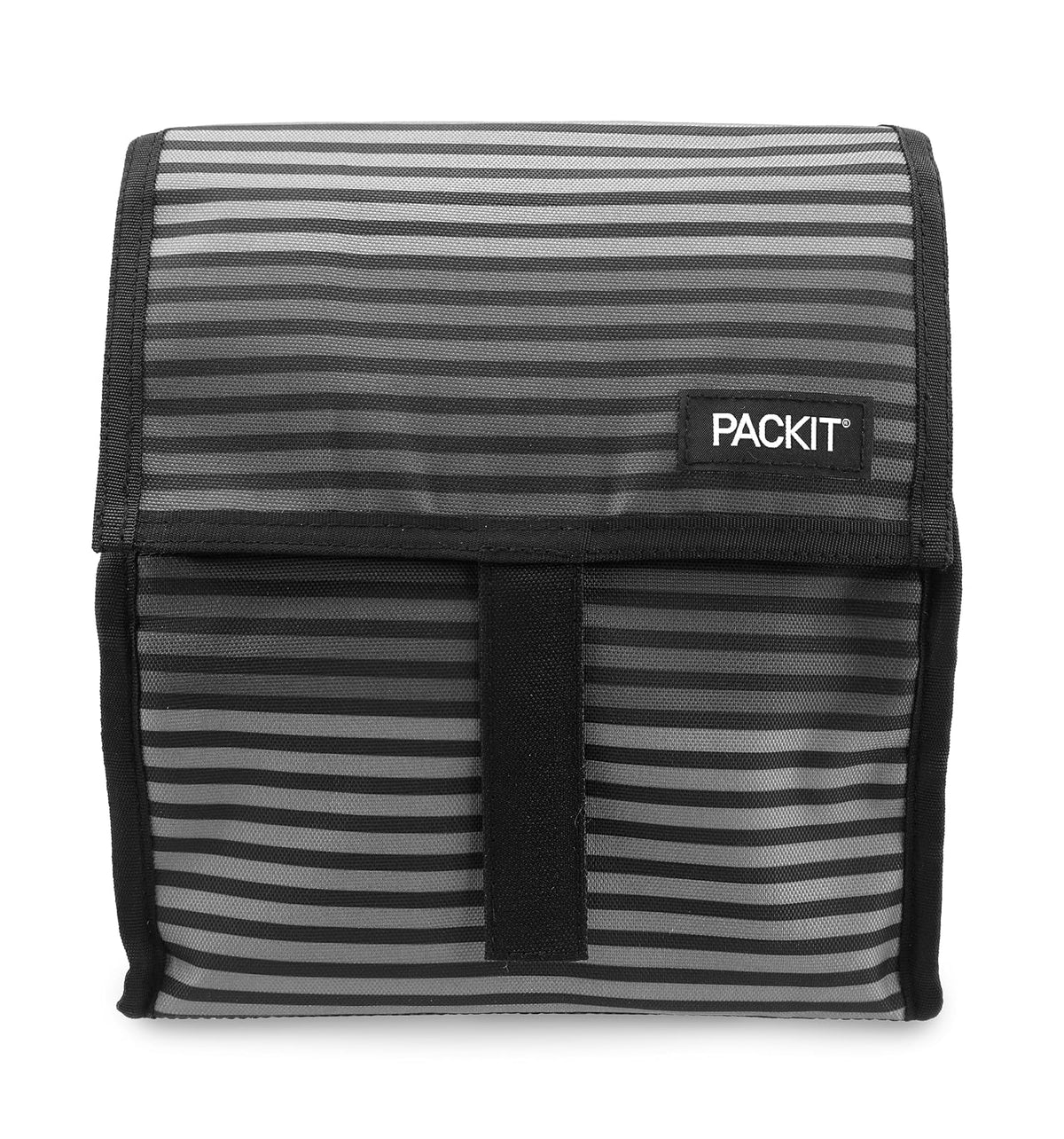 PackIt - Lonchera congelable, Gris (Gray Stripes), 20,32cm, 1