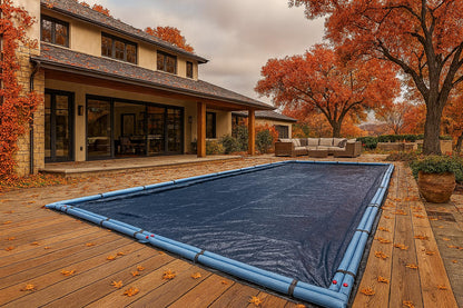 Cubierta de invierno para alberca, cubierta de invierno, se adapta a 12 x 24 pies, rectangular, azul sólido, resistencia y durabilidad superiores, tratada para protección UV, WC1224RE, 12 pies x 24