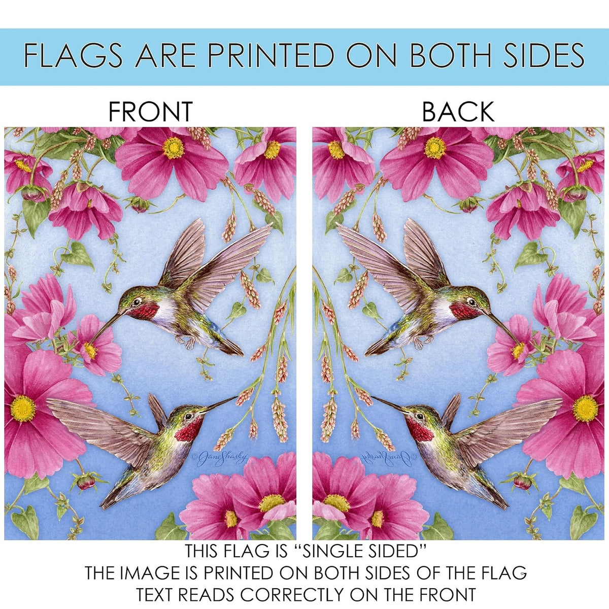 Toland Home Garden - Bandera decorativa para jardín (30,7 x 45,7 cm), diseño de pájaros y flores