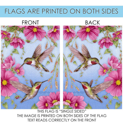 Toland Home Garden - Bandera decorativa para jardín (30,7 x 45,7 cm), diseño de pájaros y flores