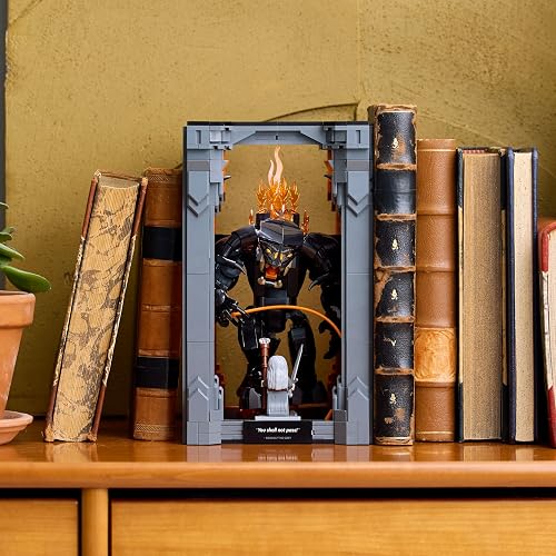 Lego Icons Rincón Entre Libros: El Señor de los Anillos: Balrog Kit de Decoración, Set de Construcción, Regalo para Adultos y Amantes de la Épica Trilogía Cinematográfica 10367