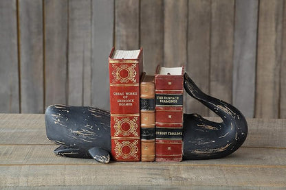 Creative Co-Op DA2625 Resin Whale Bookends