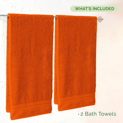Elegant Comfort - Juego de Toallas de Palomitas de maíz de Tres líneas para baño de 27 x 54 Pulgadas, Paquete de 2 Toallas de baño de Alta Calidad, 100% algodón Turco, Suaves y duraderas, de Secado