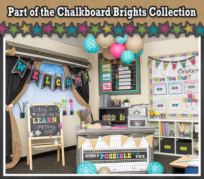 Teacher Created Resources TCR5615 pizarrón con calendario brillante, juego de tablón de anuncios, papel, multi