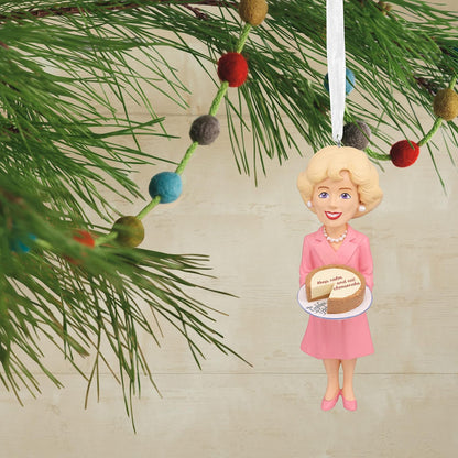 Hallmark Adorno navideño de Nailon con diseño de Rosas Doradas