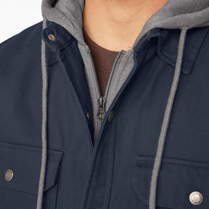 Dickies Chamarra Tipo Camisa de Pato con Capucha de Forro Polar con Hydroshield Ropa de Trabajo para Exteriores para Hombre