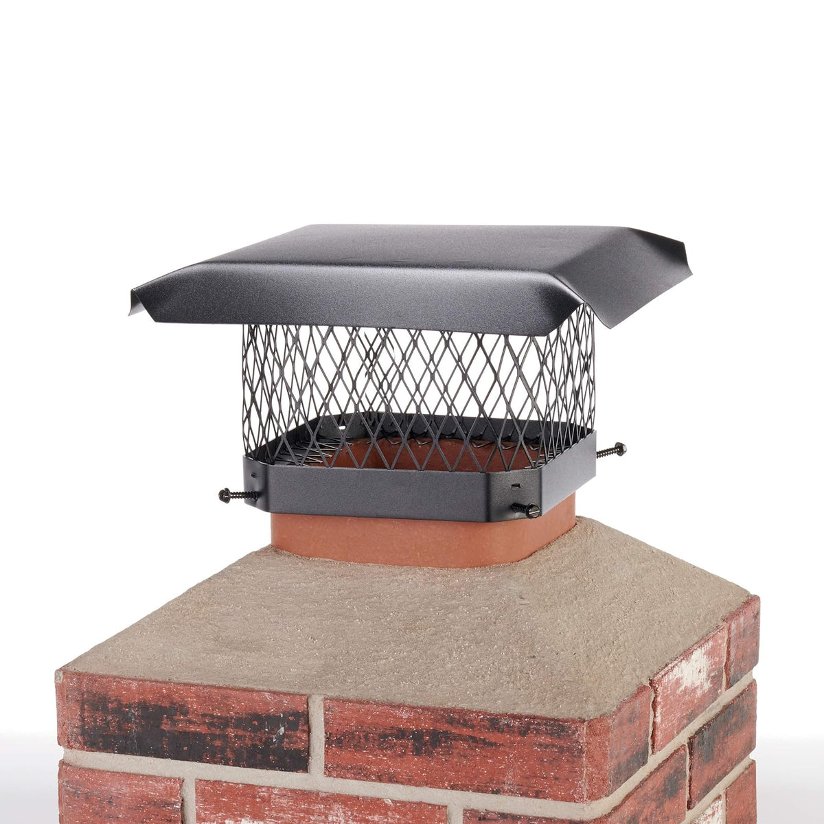 Shelter - Tapa de Chimenea atornillada de 9 x 9 Pulgadas, Totalmente montada, Acero galvanizado