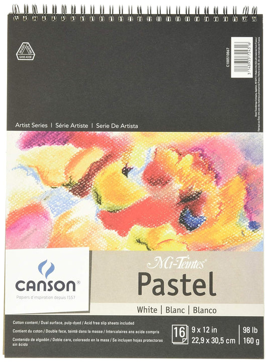Mi-Teintes Pastel Almohadilla, 0, Blanco, 9" x 12" (23 cm x 30 cm), 1