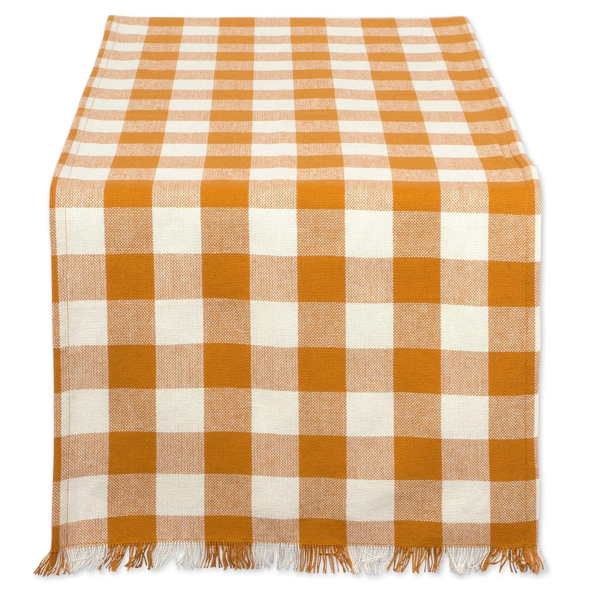 DII Camino de Mesa de Algodón - 35.5 x 182.8 cm - 14 x 72 pulgadas - Especias de calabaza