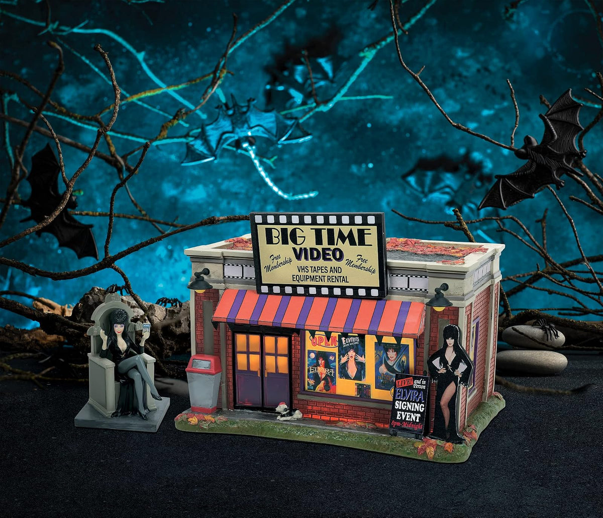 Department 56 Elvira Mistress of The Dark Village - Figura de autógrafos de Firma, 3.3 Pulgadas, Multicolor