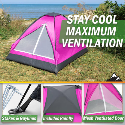 Wakeman Tents Tienda de campaña para Exteriores con Mosca de Lluvia y Bolsa de Transporte