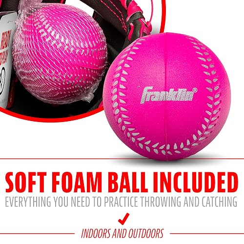 Franklin Sports RTP Youth Teedom Glove + Ball Set - 9.5" Niños + Niña Te-Smitt